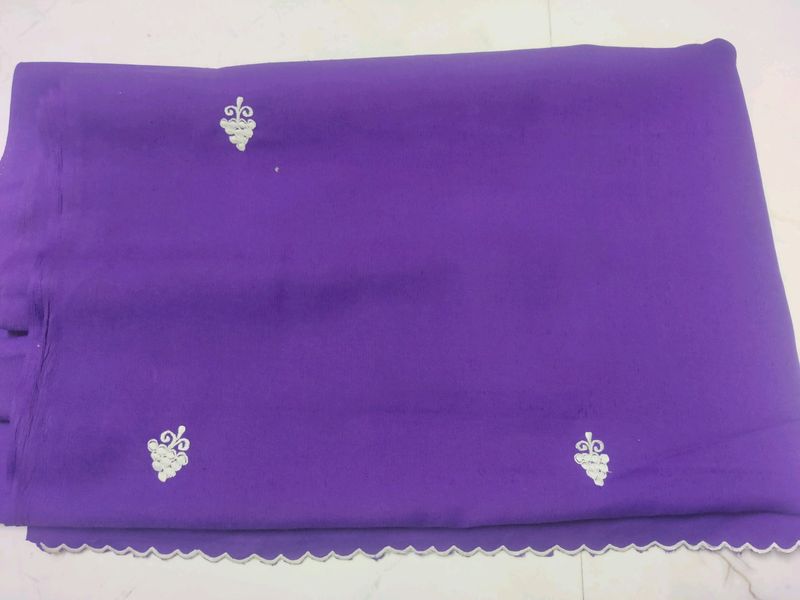 Excellent Saree With Embroidery Border