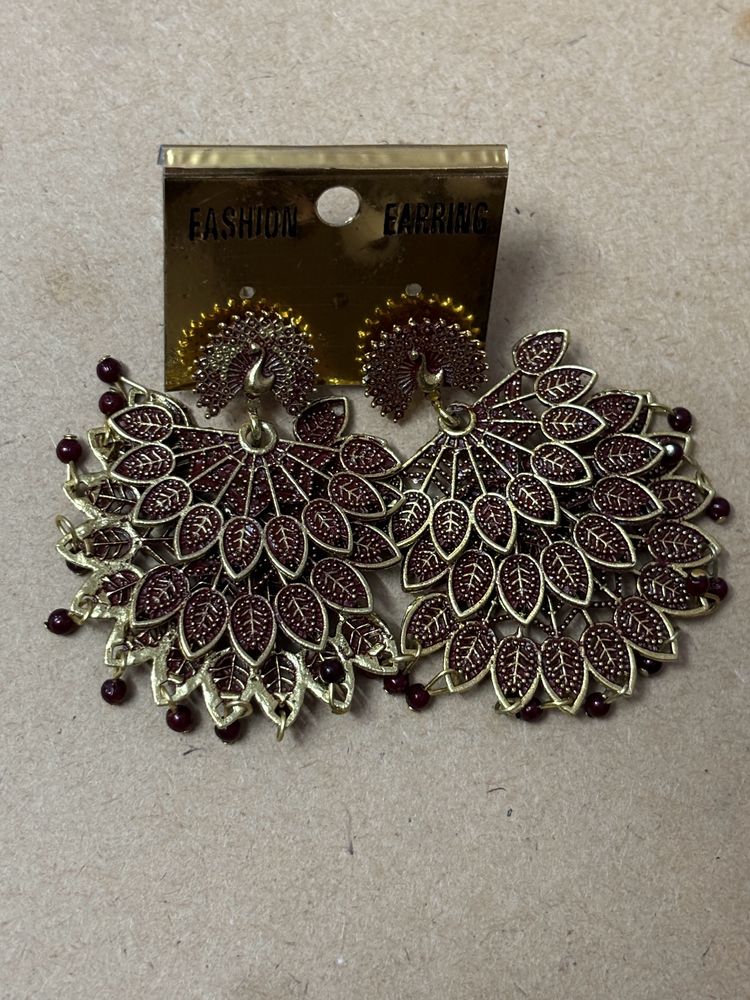 Women Beautiful Peacock Earrings