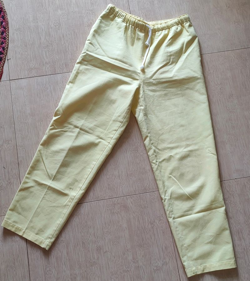 Light Yellow Women Pants