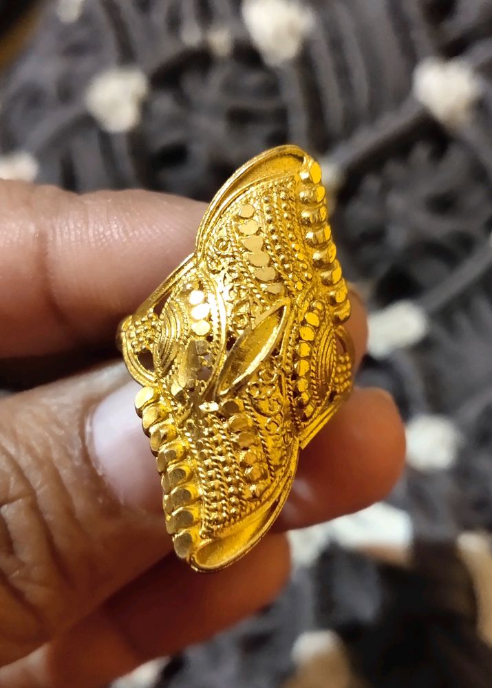 Golden Polished Ring