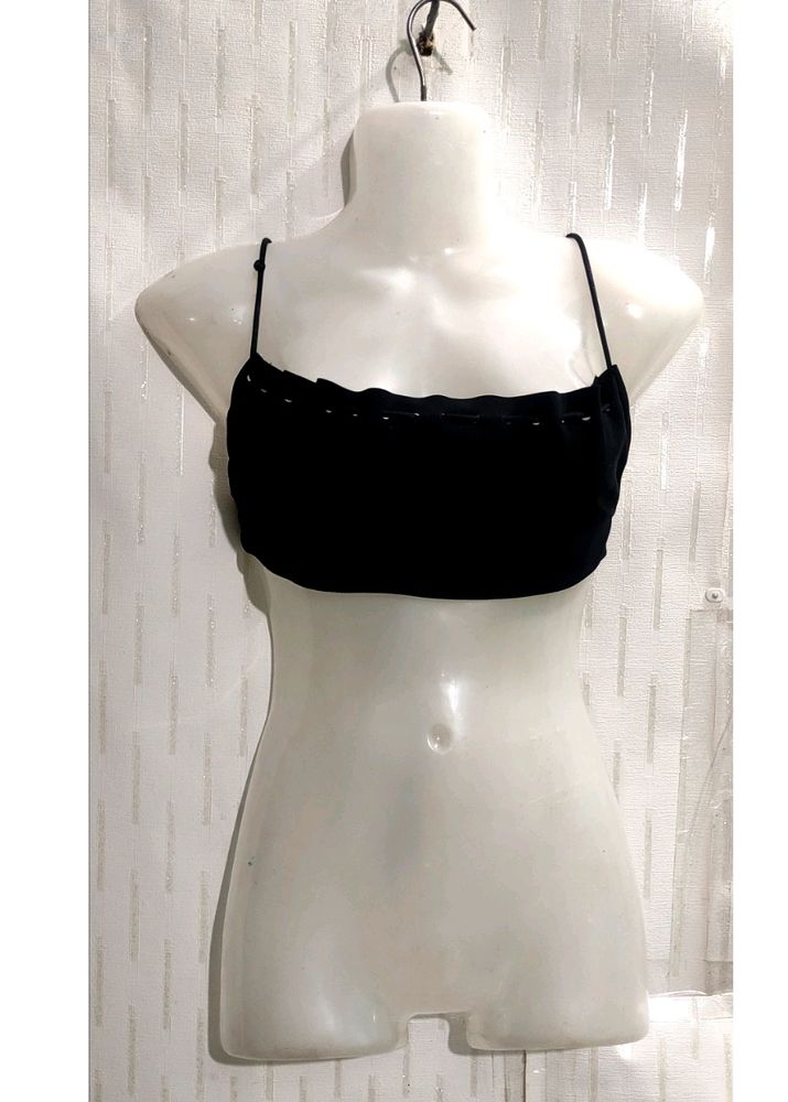 Black Crop Top For Girl's