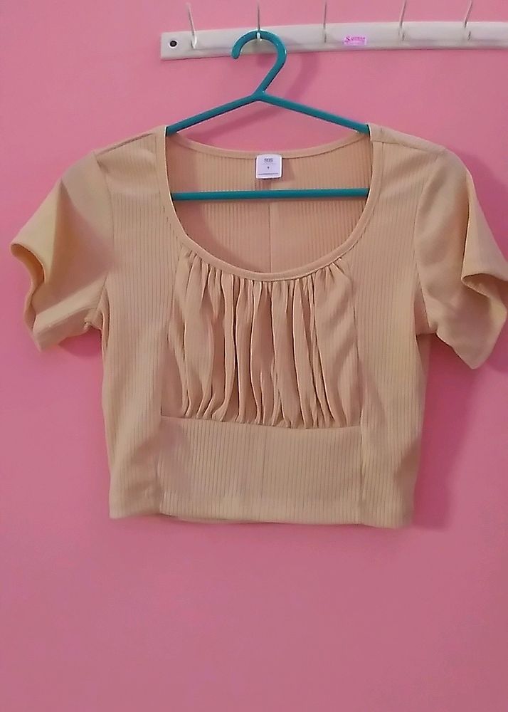 Cream Colour Crop Top