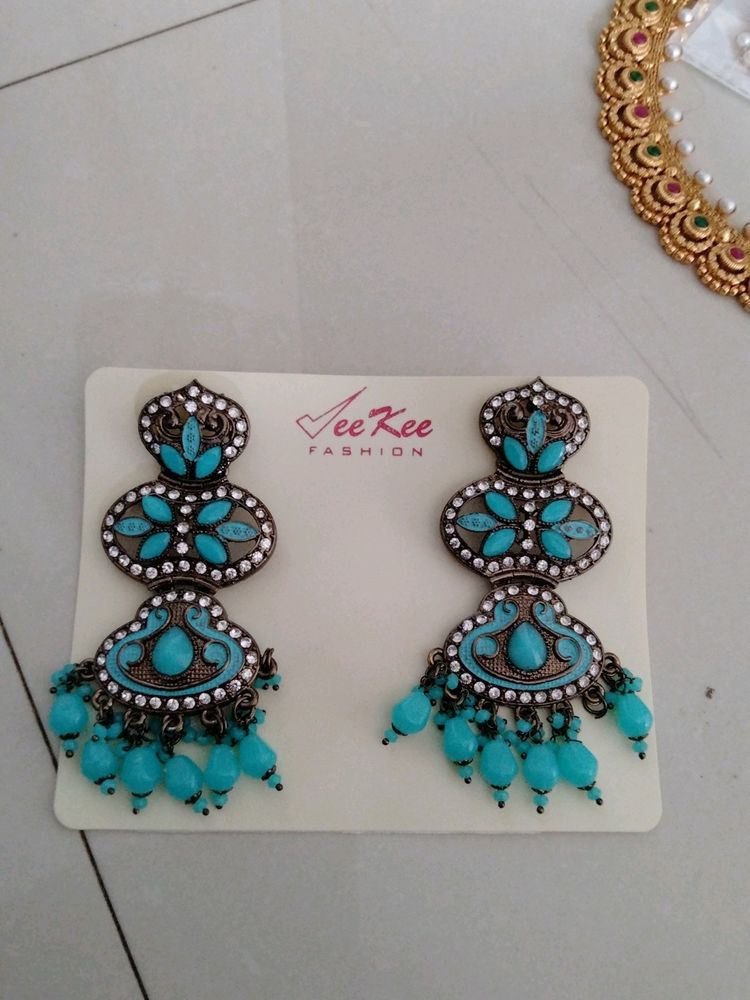 Phirozi Latkan Long Earrings