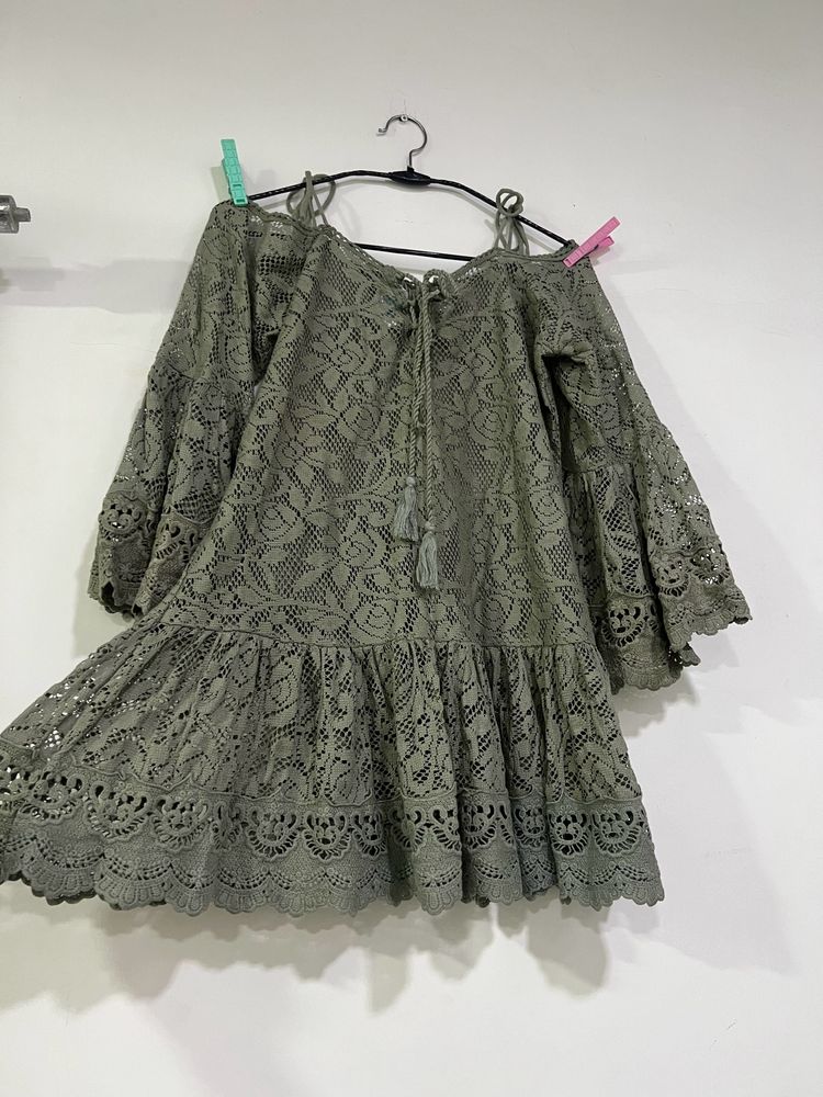 Olive Lace Tunic