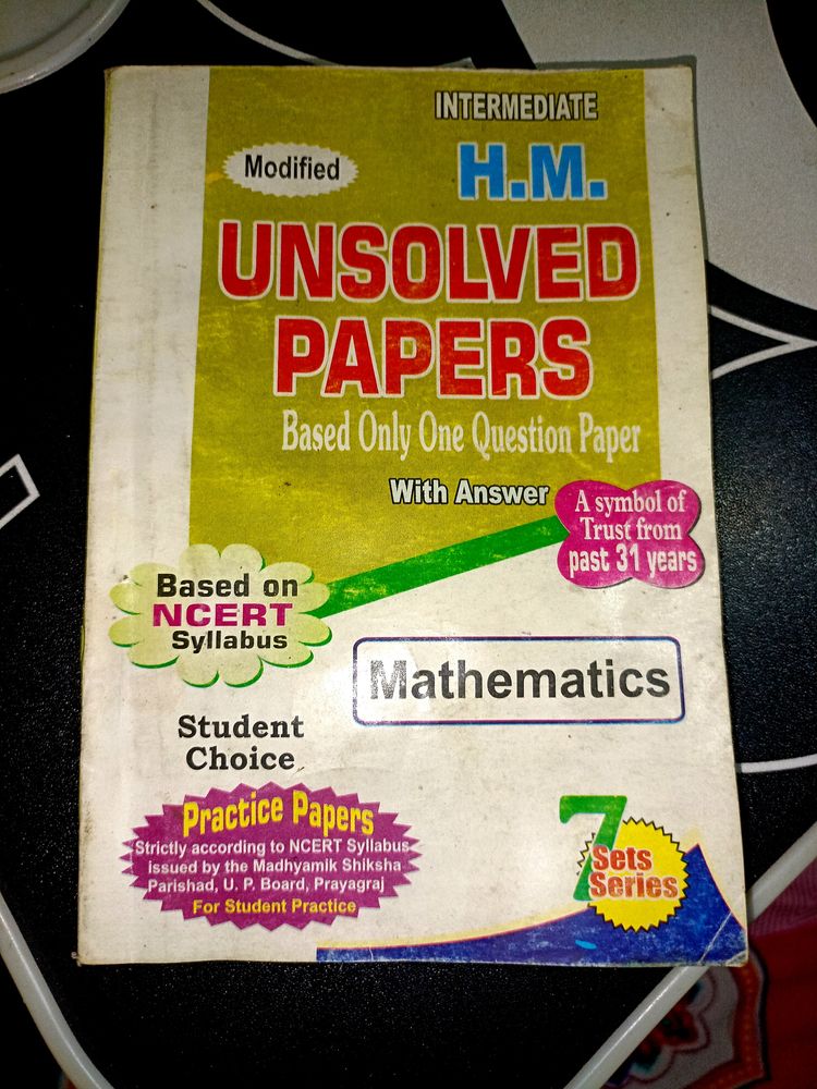 Unsolved Papers Anil Question Bank (MATHS)