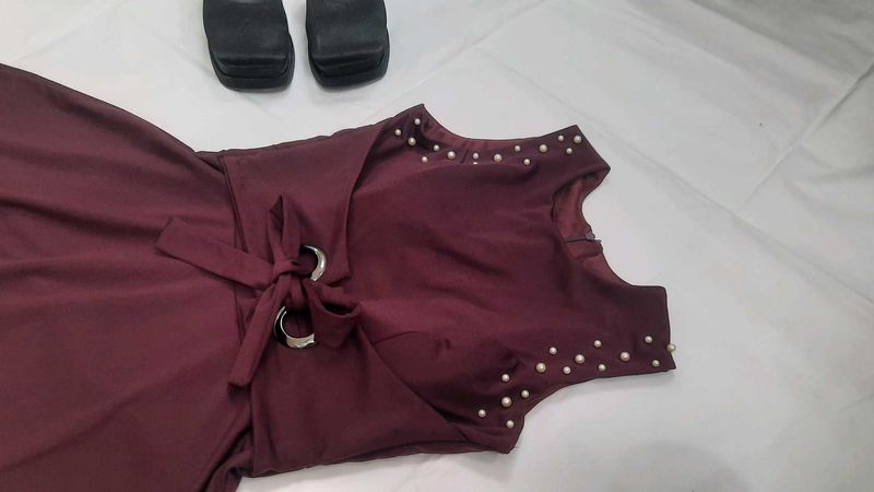 Pearl Maroon Dress