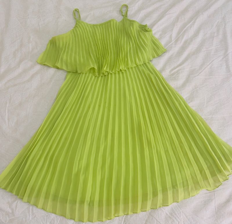 Lime Green A-Line Dress