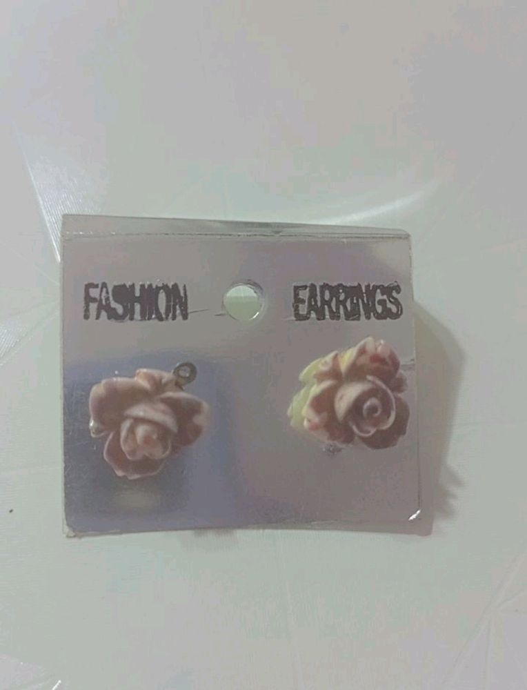 Magenta Rose Earing