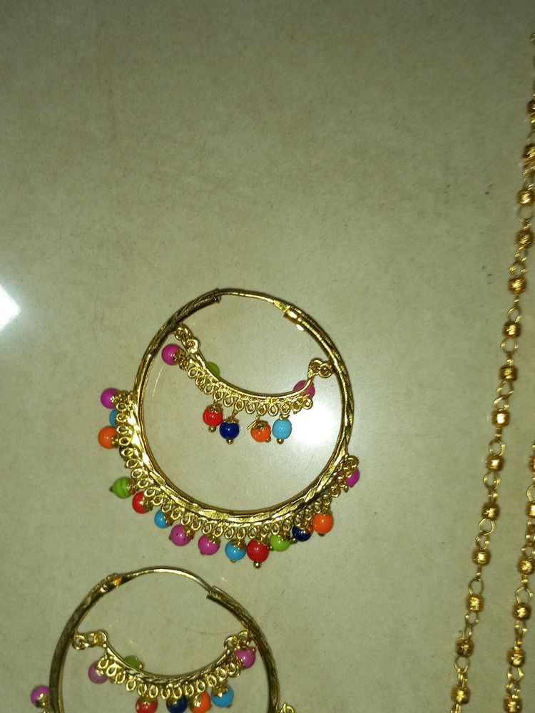 Earrings, Nose Ring , Mala