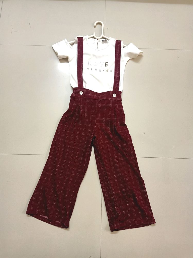 Dungree and Tshirt Co-ord Set