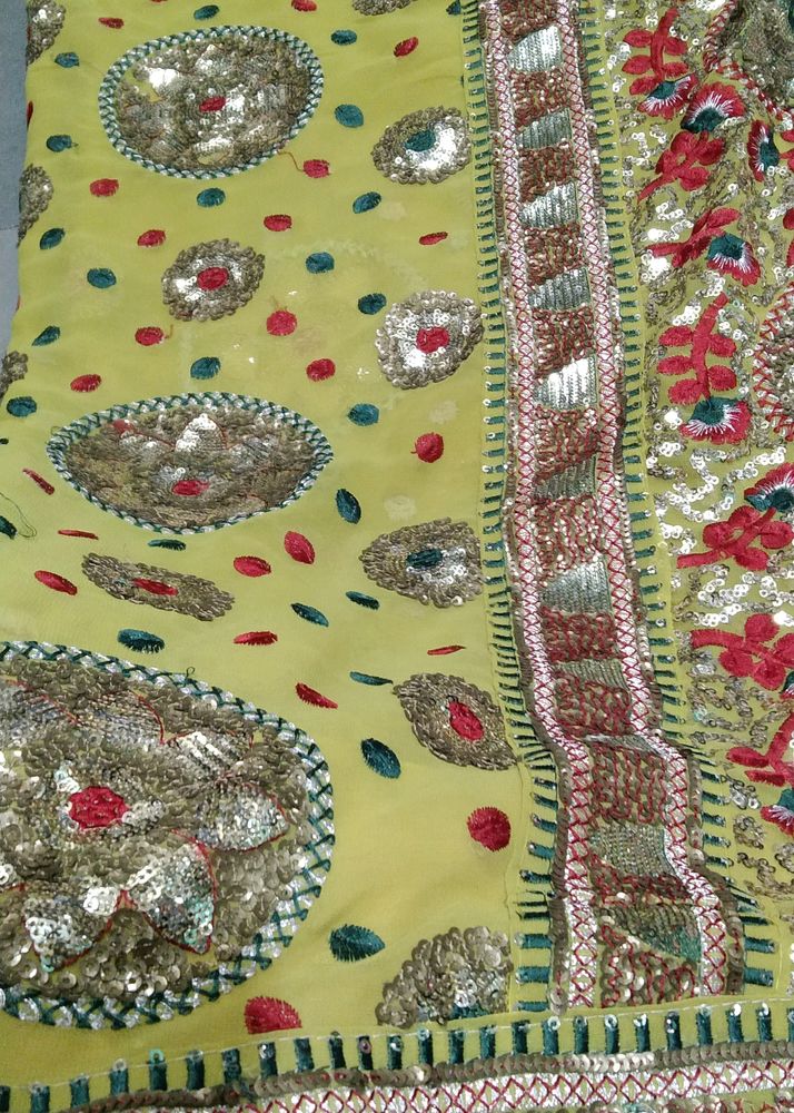 Parrot Colour Saree