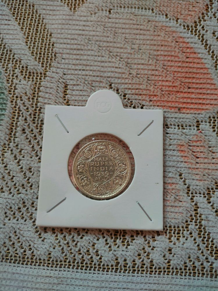 1939 Half Rupees Coin