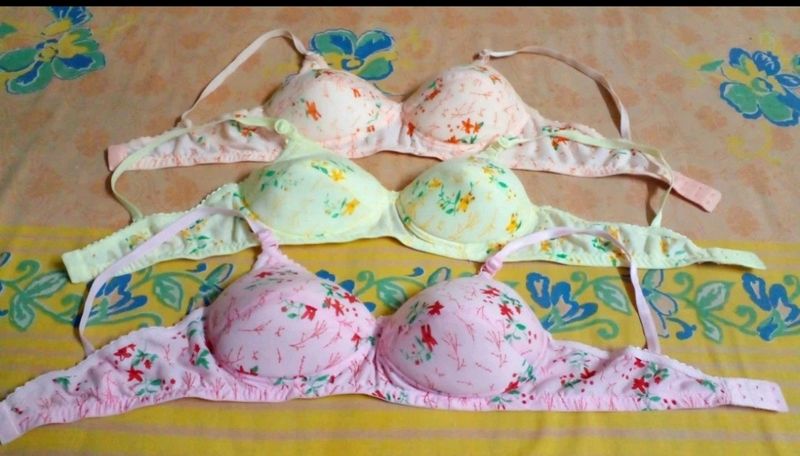 New Cotton Padded Bra Pack Of 3