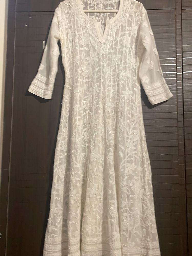 Anarkali Chikankari Kurta