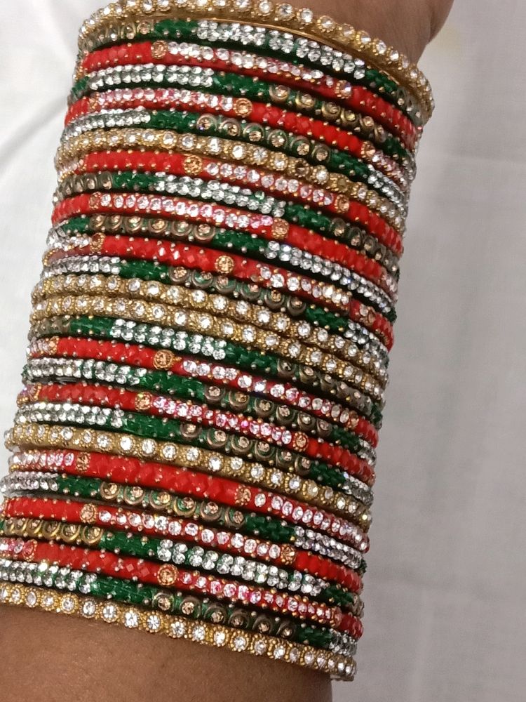 Bridal Bangle Set Red And Green