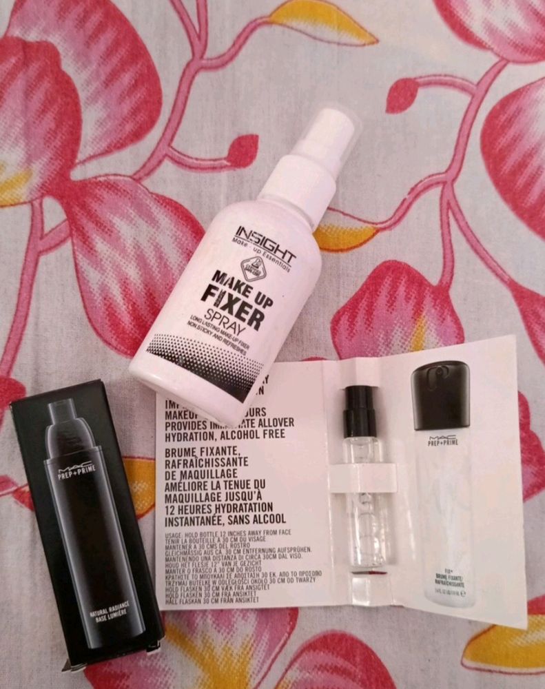 Mac Prep Prime, Insight Make Up Fixer Spray