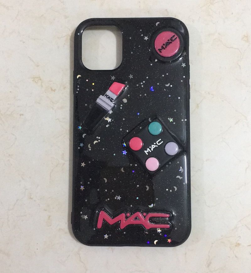 IPhone 11 Phone Case Makeup Look Black Colou