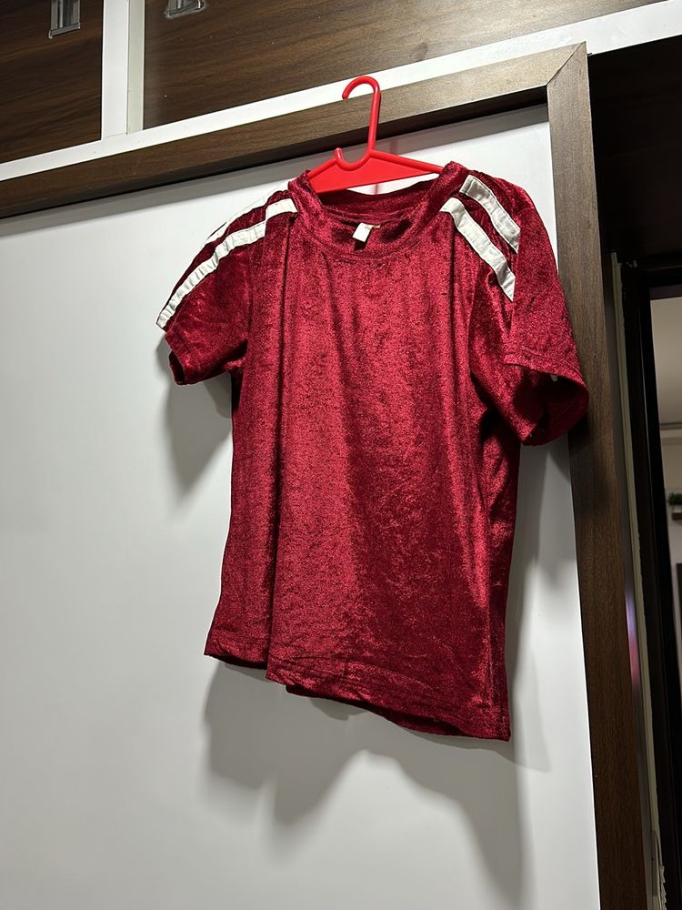 Red Velvet Crop Top