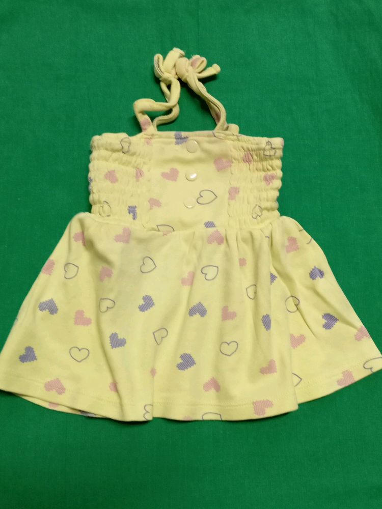 Babyoye Yellow Frock (0 to 3 M)