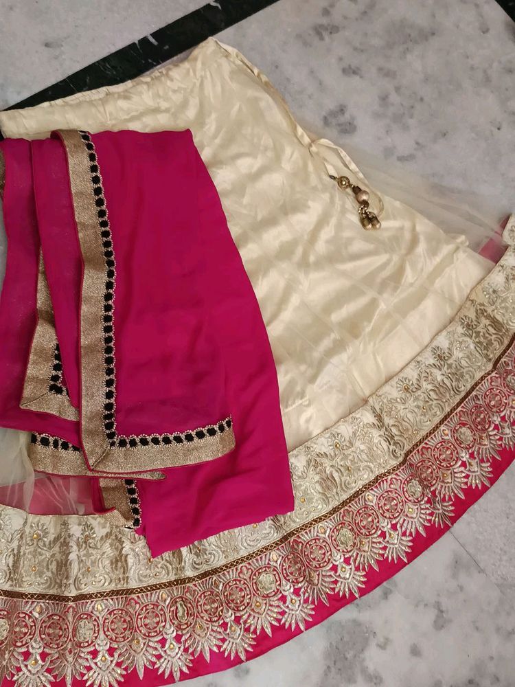 Lehenga With Heavy Dupatta , Without Choli.