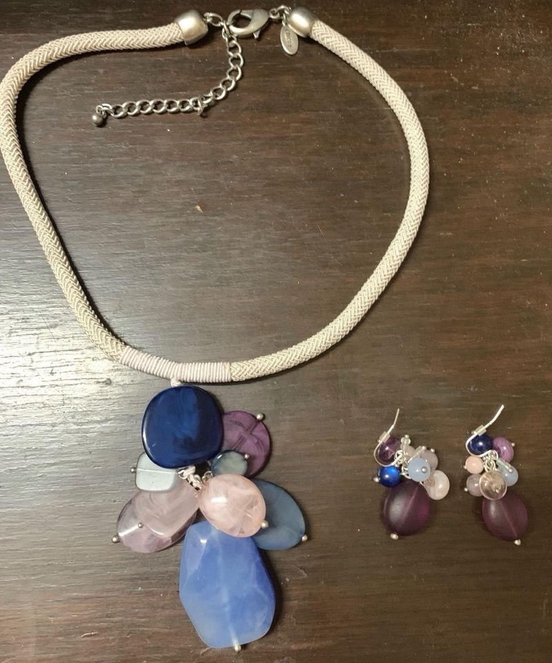 Mauve Color Necklace Sets With Beads