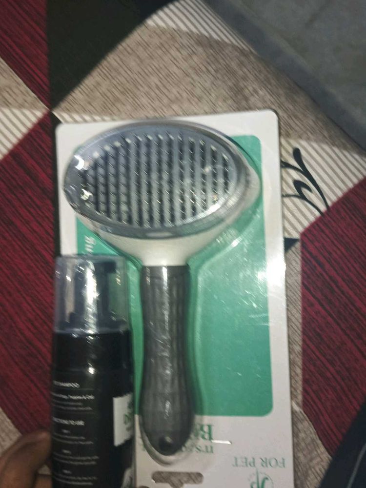 Pet Brush And Shampoo Combo