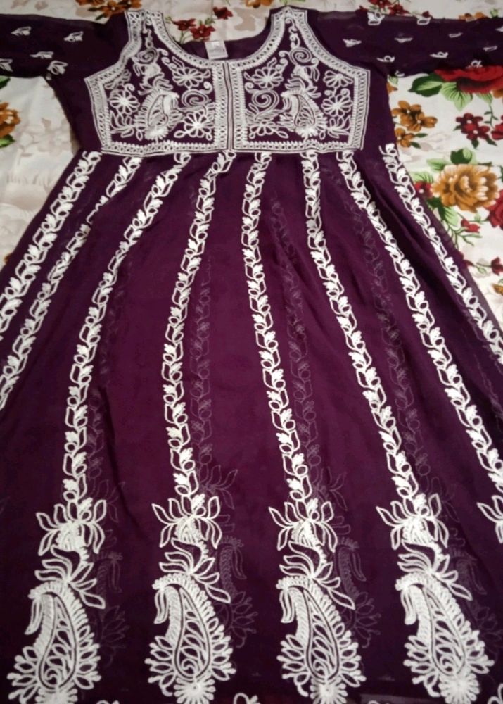 Chikankari Type Frock