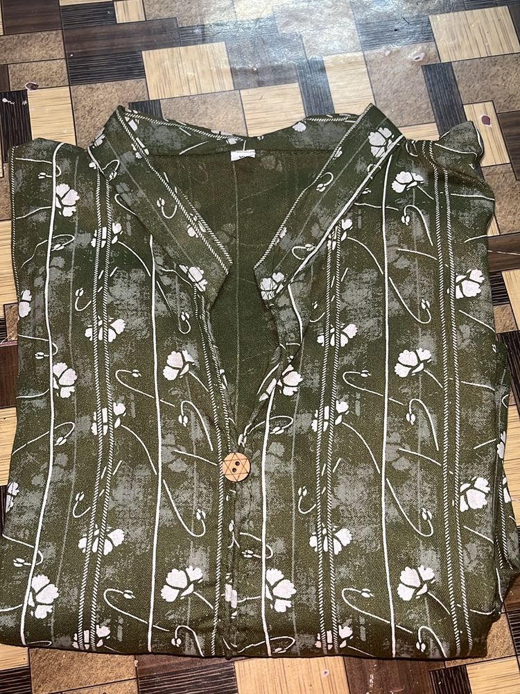 Kurta  V Neck Digital Print