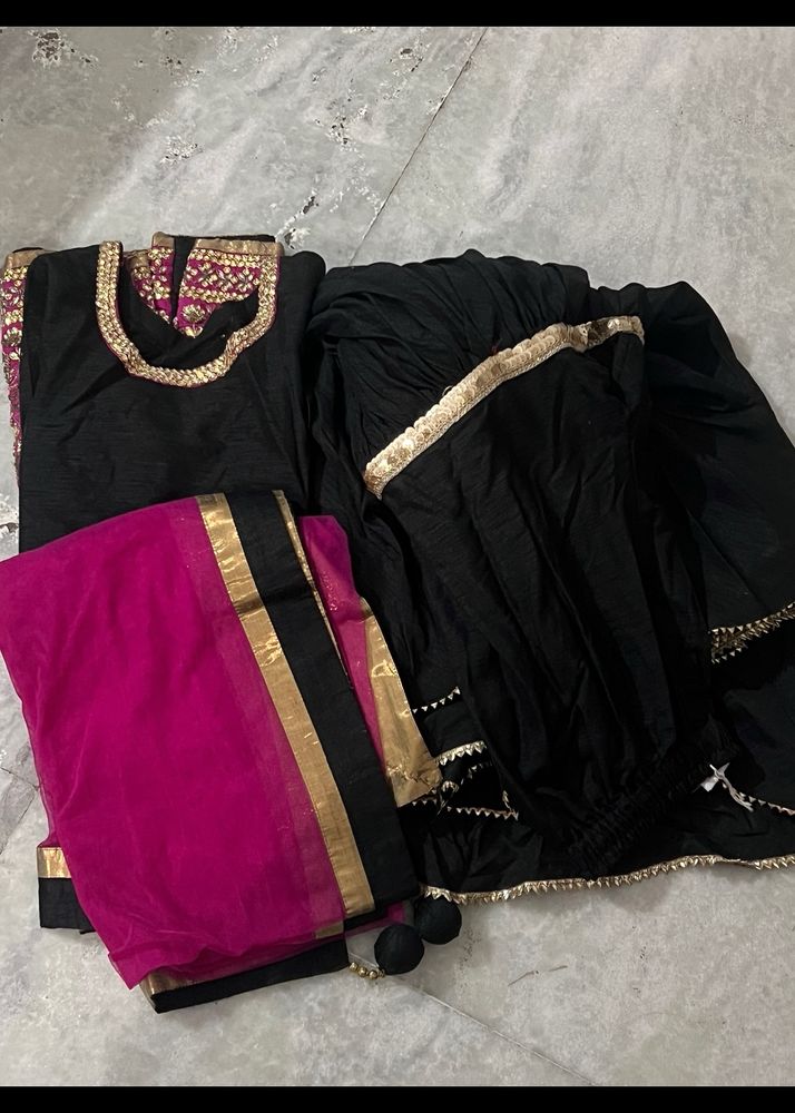 Beautiful Black Traditional Sharara Set