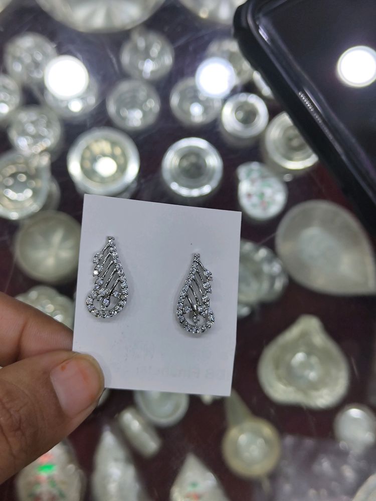 Silver Earrings Wth Hallmark