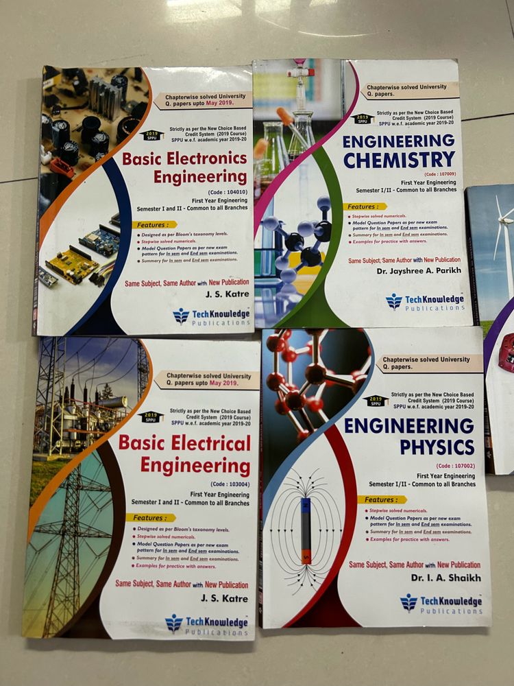 5 Books Brand New- FY Engineering sem1&2