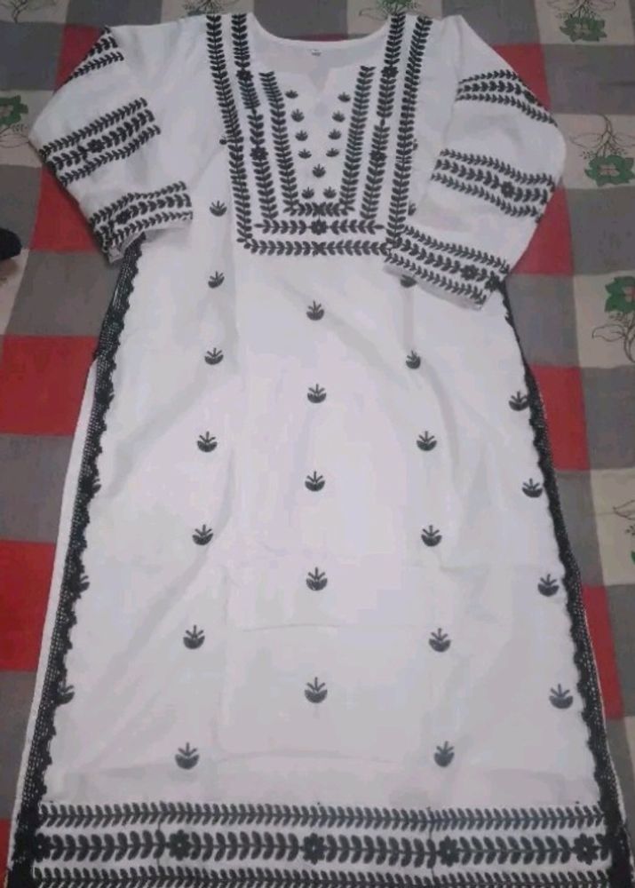 Fancy White Kurti For Women