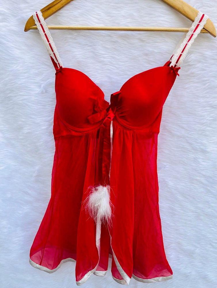 Red santa babydoll