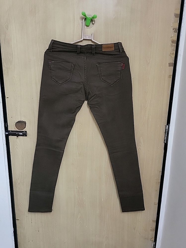 Coffee Brown Low Waist Jeans