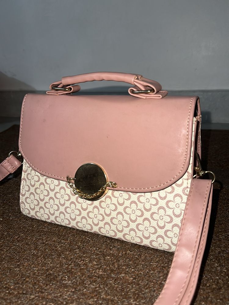 baby pink handbag