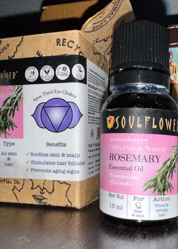 100% Pure and Natural Rosemary Essential Oil 15ml