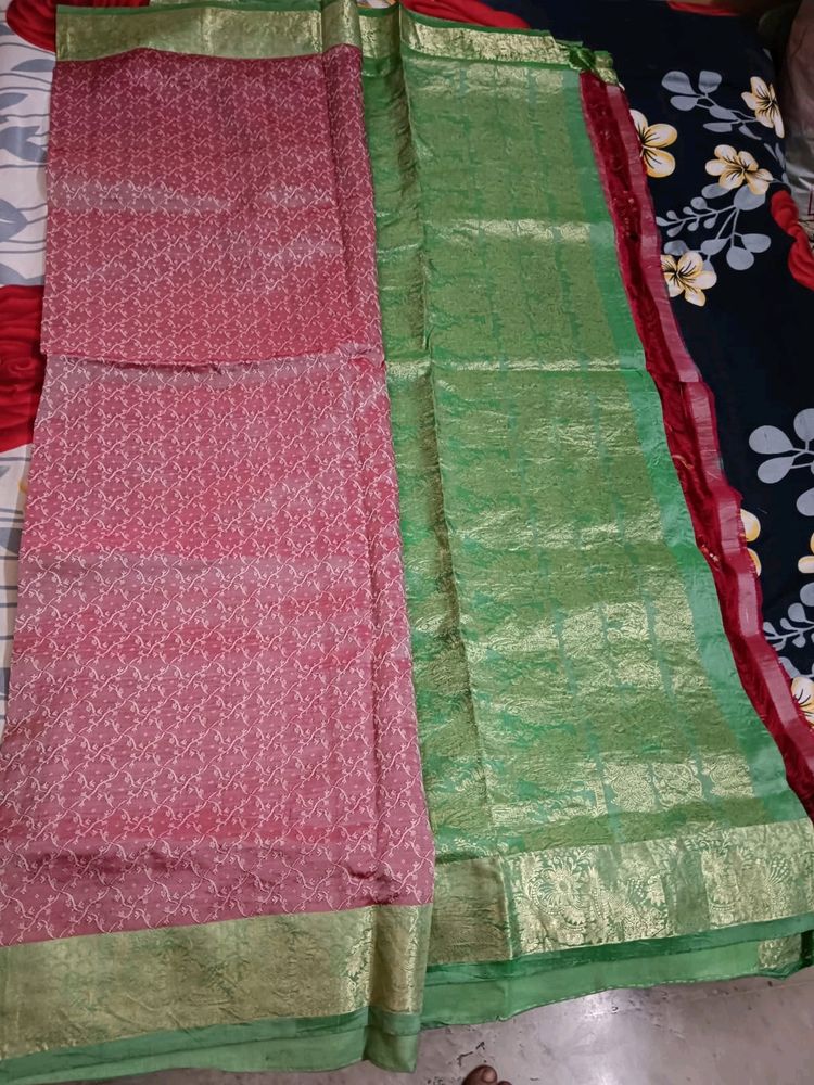 Benarasi Silk Sareewith No Blouse Piecr