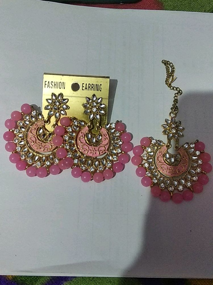 Earrings With Mang Tika