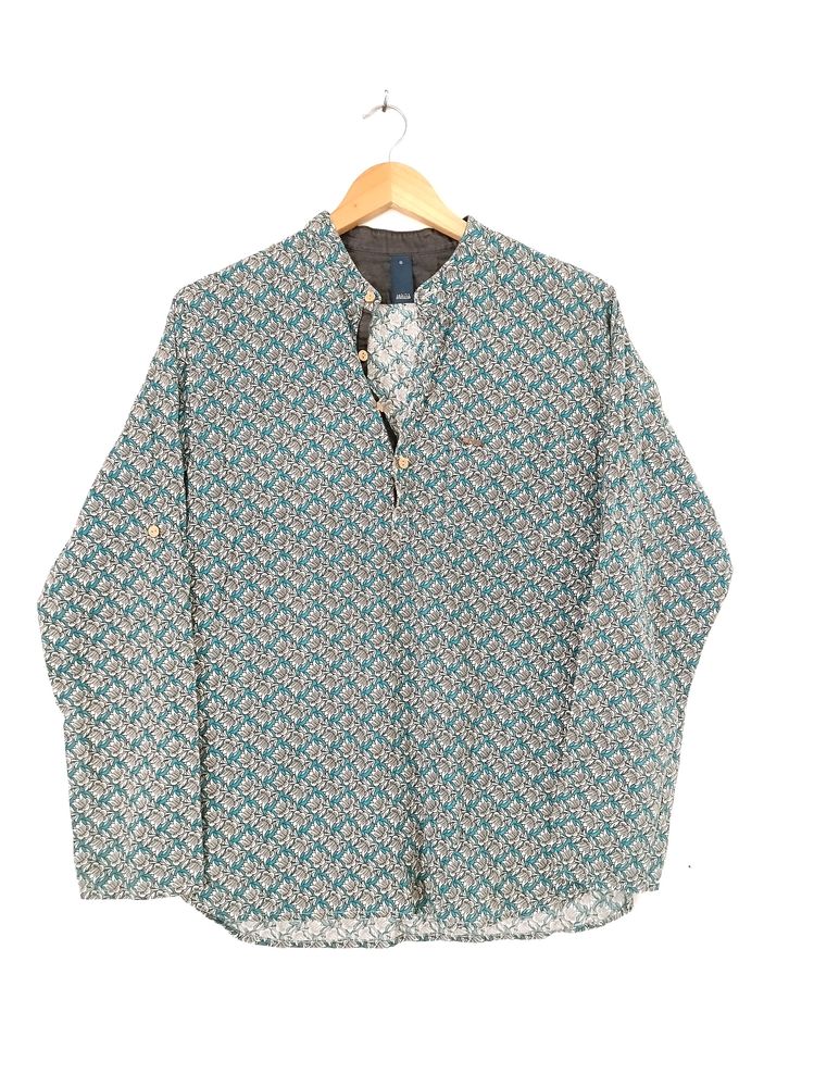 Peter England Blue Printed Shirt ( Men)