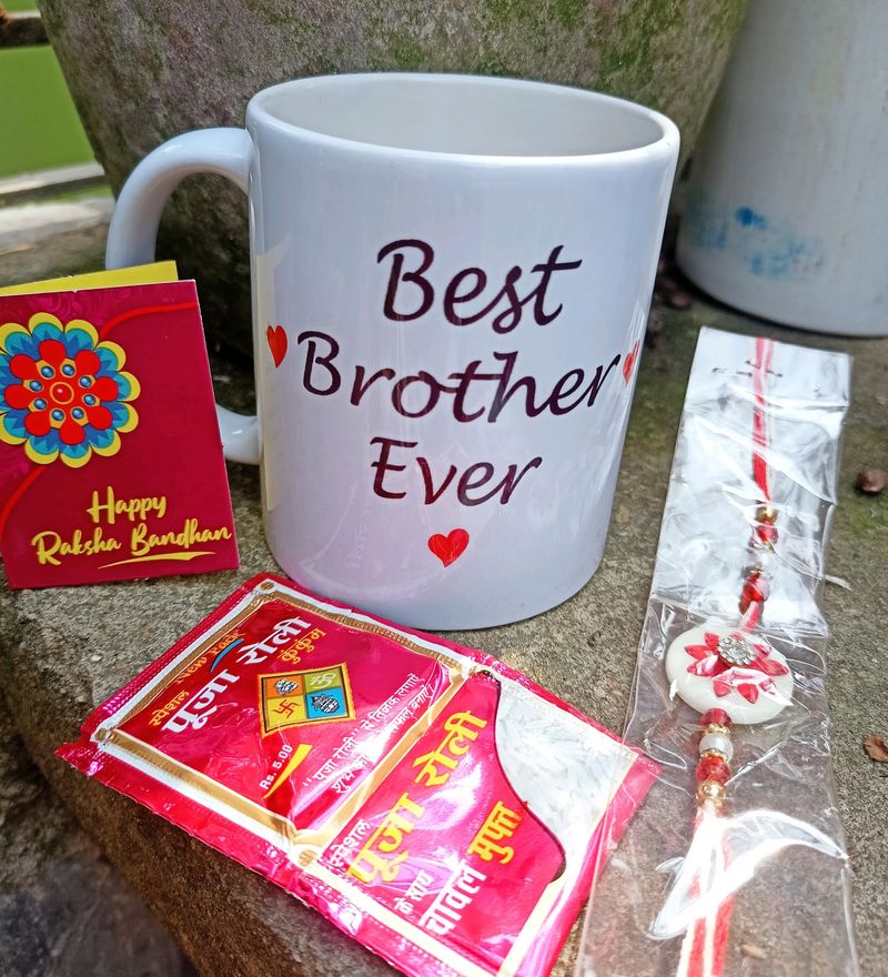 Coffee Mug & Rakhi Gift Set For brother