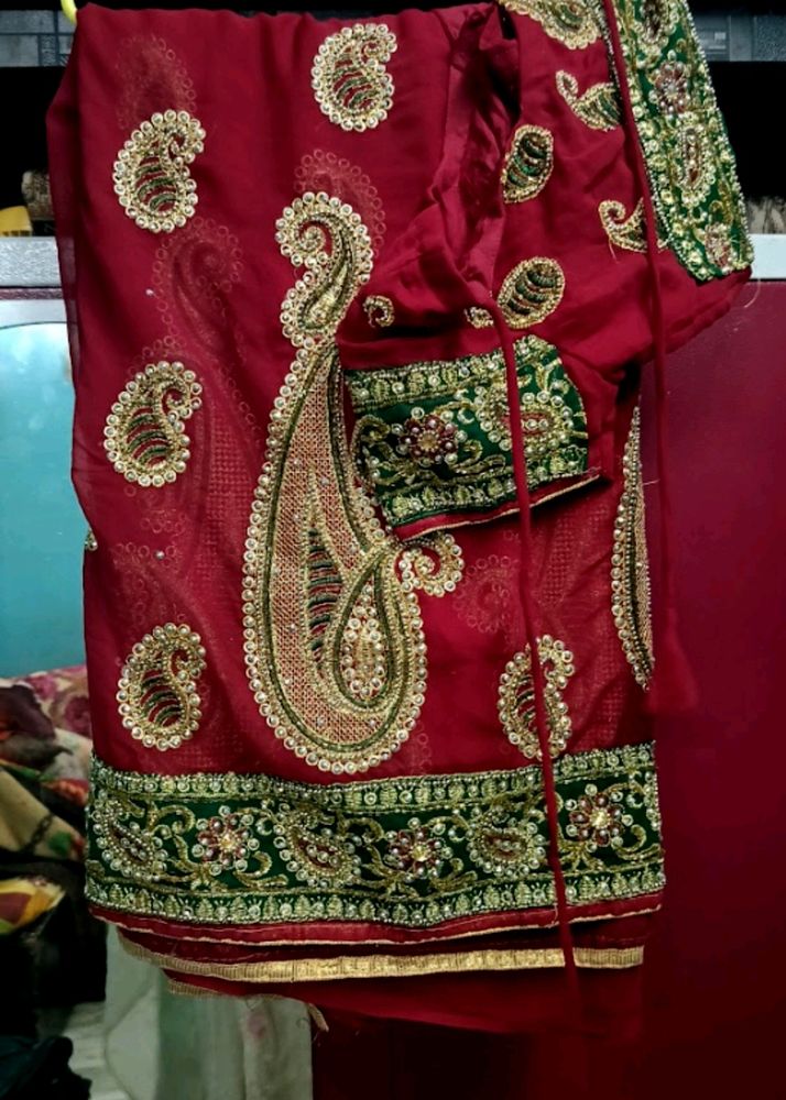 Bridel Saree With Dupatta