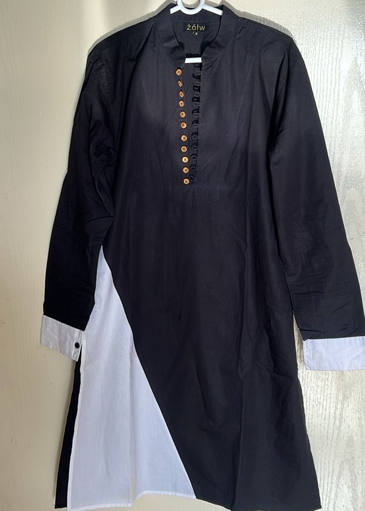 Black And White kurta Pathan Style