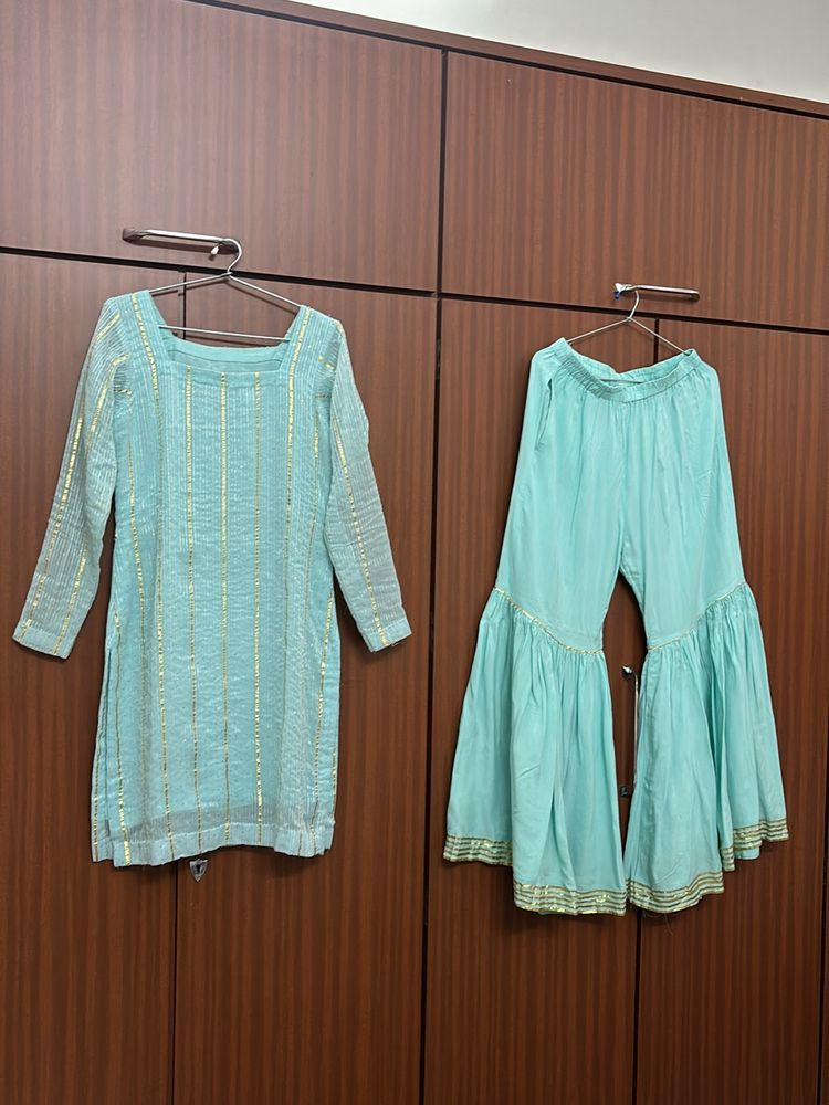 Women Sky Blue Garara Suit