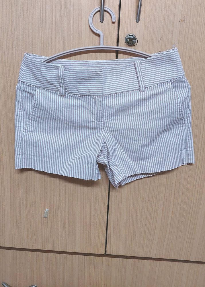 White Stripe Shorts