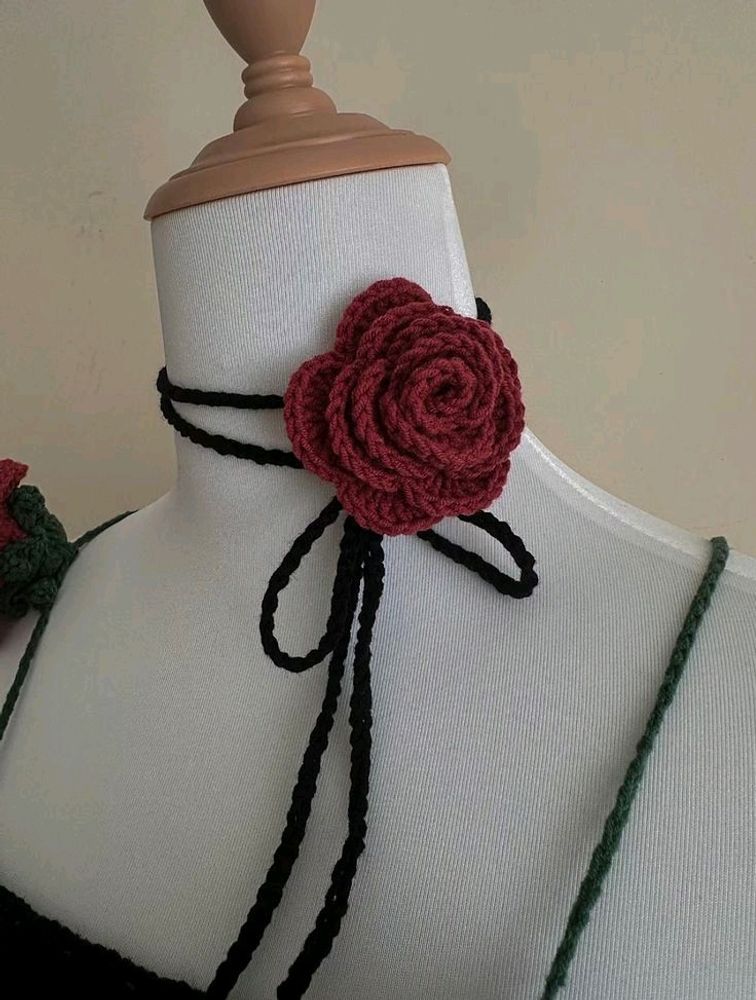 Crochet Choker/ Hair /Hand Accessory