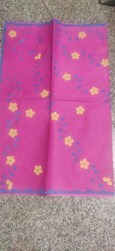 pure cotton saree applique work