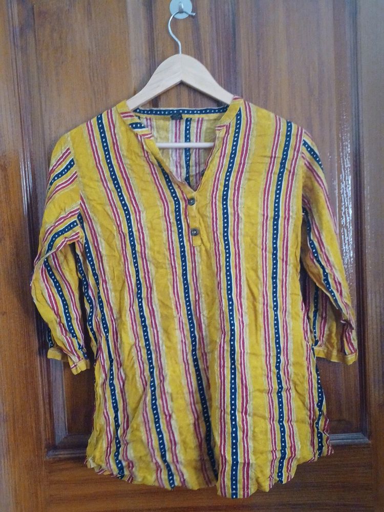 Mustard Short Kurta