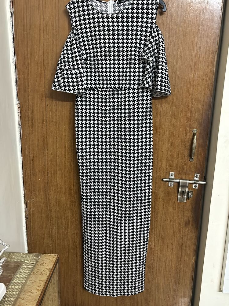 SHEIN Houndstooth Pattern Dress