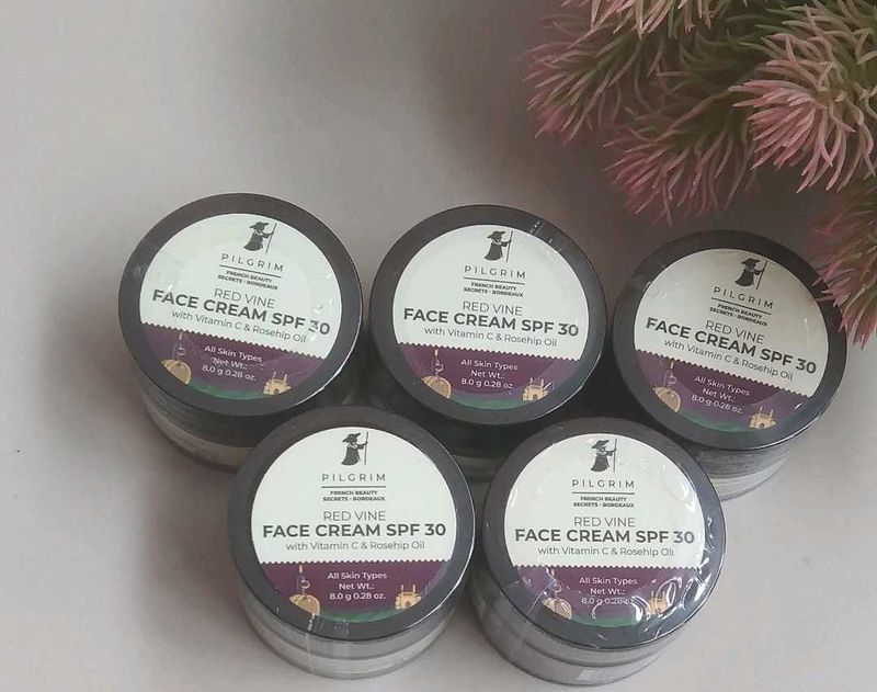 Combo Of 5 Pilgrim  Red Vine Face Cream