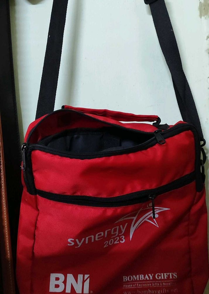 Red Color Unisex Sling Bag